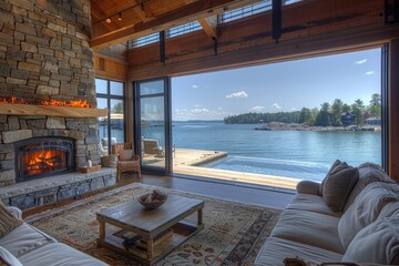 Wall Mural - Pure lighting with large window design inspiration ideas