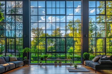 Wall Mural - Pure lighting with large window design inspiration ideas
