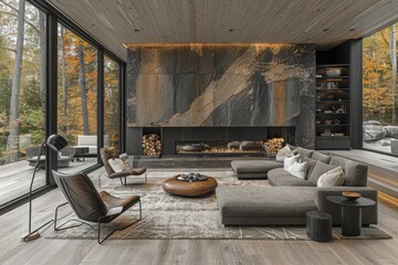 Wall Mural - Pure lighting with large window design inspiration ideas