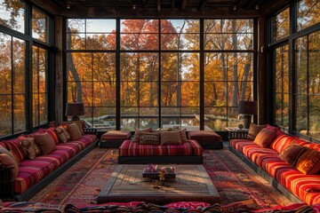 Wall Mural - Pure lighting with large window design inspiration ideas