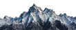 © Mr. Stocker - Snow-covered mountain range against a white background, cut out - stock png.