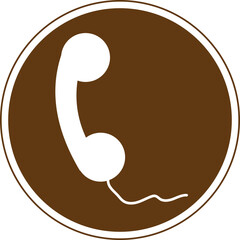 Canvas Print - Phone call icon in flat style.