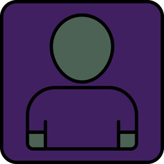 Poster - Purple And Green User Square Icon.