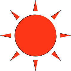 Poster - Flat Style Sun Symbol Or Element.