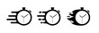 © Svitlana - Timer set icons. Silhouette style. Vector icons.