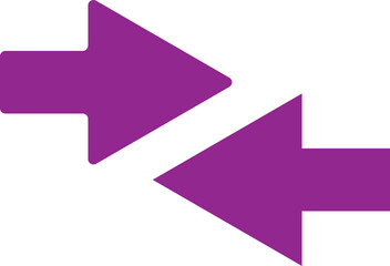 Poster - Transfer or exchange arrow icon in purple color.