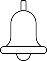 Canvas Print - Bell icon or symbol in linear style.