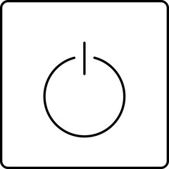 Poster - Linear power buttin icon or symbol.