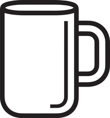 classic Mug icon linear black