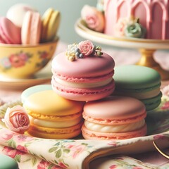 Wall Mural - macarons