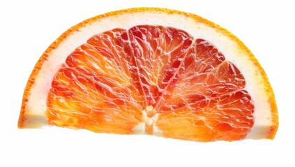 Wall Mural - A slice of red orange isolated on white background