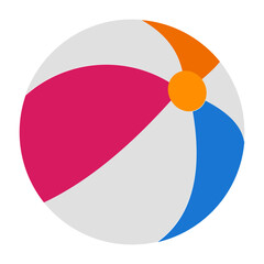 Sticker - Beach Ball Flat icon