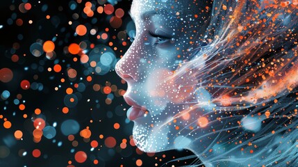 Wall Mural - creative use of dots in digital art adds depth and dimension, transforming simple designs into intri