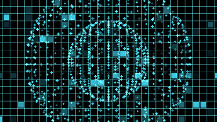 Digital binary data, computer graphic website internet and business.