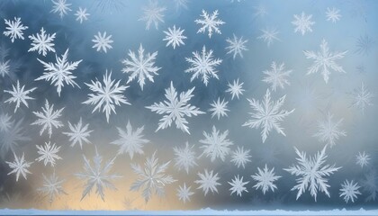 Wall Mural - Frost patterns on frozen window as a symbol of Christmas wonder. Christmas or New year background.