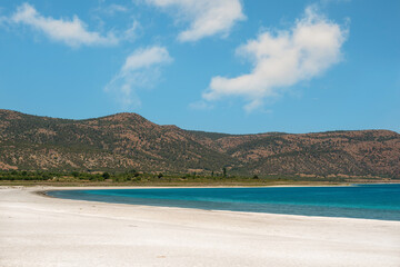 Wall Mural - Turquoise colored Salda Lake located in Burdur Turkey. Turkish name Salda Golu