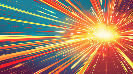 Speed lines backgrounds. Fast speed motion horizontal line manga effect, retro radial sun rays background. Comic magazine vector layouts. Dynamic movement for superhero fight, burst