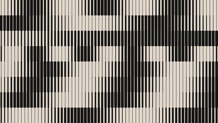 Leinwandbilder - Line Halftone Gradient Effect Pattern. Vertical Straight Lines Background. Black and White Abstract Texture with Parallel Stripes Thick to Thin. Vector Illustration.