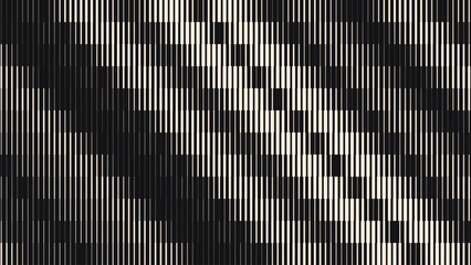 Leinwandbilder - Line Halftone Gradient Effect Pattern. Vertical Straight Lines Background. Black and White Abstract Texture with Parallel Stripes Thick to Thin. Vector Illustration.