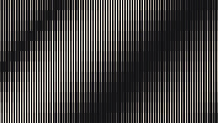 Leinwandbilder - Line Halftone Gradient Effect Pattern. Vertical Straight Lines Background. Black and White Abstract Texture with Parallel Stripes Thick to Thin. Vector Illustration.