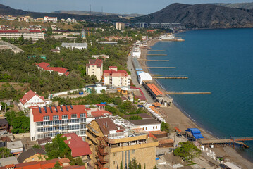 Poster - Black Sea coast. A resort town. Sudak, Crimea