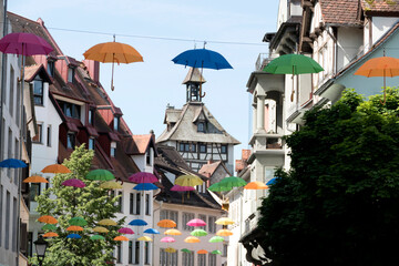 City life in Konstanz, Lake Constance in Germany