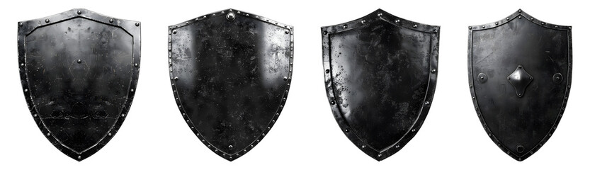 Shield isolated, PNG set