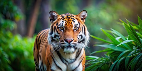 Wall Mural - majestic tiger roaming in the wild , predator, wildlife, animal, big cat, stripes, jungle, nature, f
