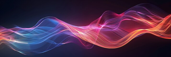 Wall Mural - an it company to be used as a header and footer on a business cover page, data streams.
