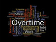 © Rana - Overtime wordcloud template. Business concept vector background.