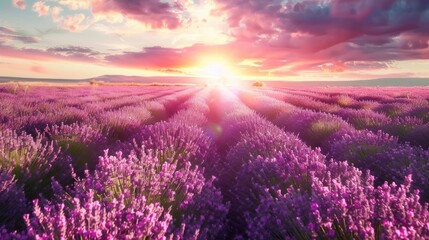 Wall Mural - Lavender Sunset