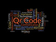 © Rana - Qr Code wordcloud template. Business concept vector background.