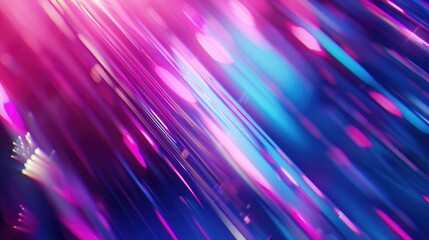 Canvas Print - Abstract neon gradient background with blurred cyan purple color light flare texture