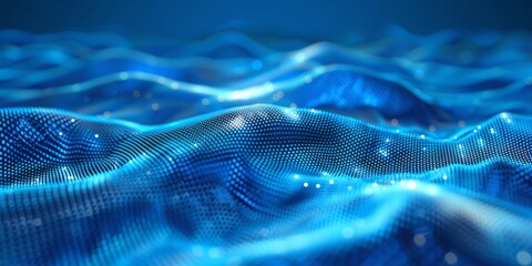 Wall Mural - blue technology digital texture background