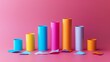 © anantachat - Paper craft illustration of an increasing bar graph Stock Photo with copy space
