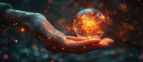 Canvas Print - Glowing Orb in Hand