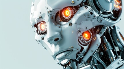 Poster - Closeup of a Robot Head