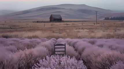 Wall Mural - lavender meadow 