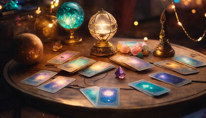 cartomancy, tarot, psychic, clairvoyant - ai generated