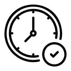 Poster - working hours line icon