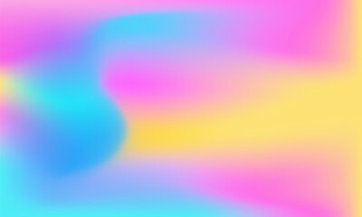 Aufkleber - Color gradient background. Abstract pink, blue and yellow gradation vector texture. Vibrant color blur abstract background. Vector illustration