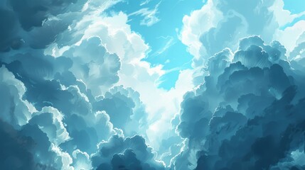 Wall Mural - meteorology study of cloudy skies