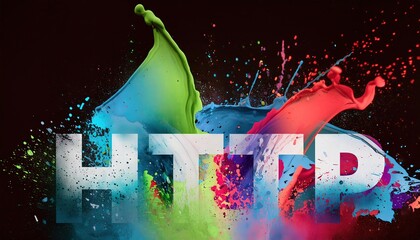 Colorful Digital Art Representing HTTP Protocol