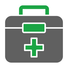 First Aid Kit Glyph Two Color Icon