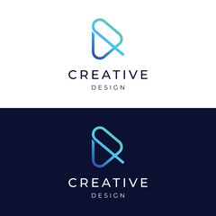 Wall Mural - Creative and unique abstract logo template design with geometry isolated background.Logo for business , company , initial and studio.