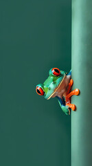 Wall Mural - A cute tree frog