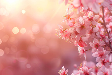 Canvas Print - A close up of a pink flower with a blue background