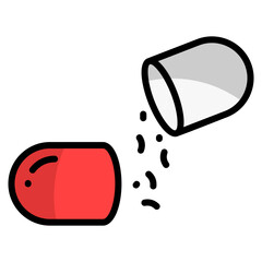 Poster - Probiotic Capsules Icon Element For Design