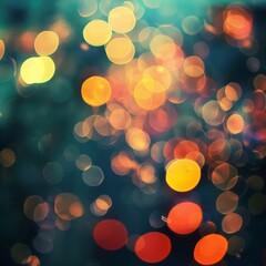 Wall Mural - abstract background with colorful bokeh lights. perfect for festive or celebratory designs.