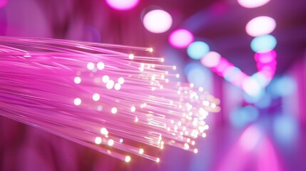 abstract background of fiber optic cables